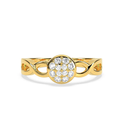 0.21 CT Cluster Round Diamond Ring - GodahariDev Jewells