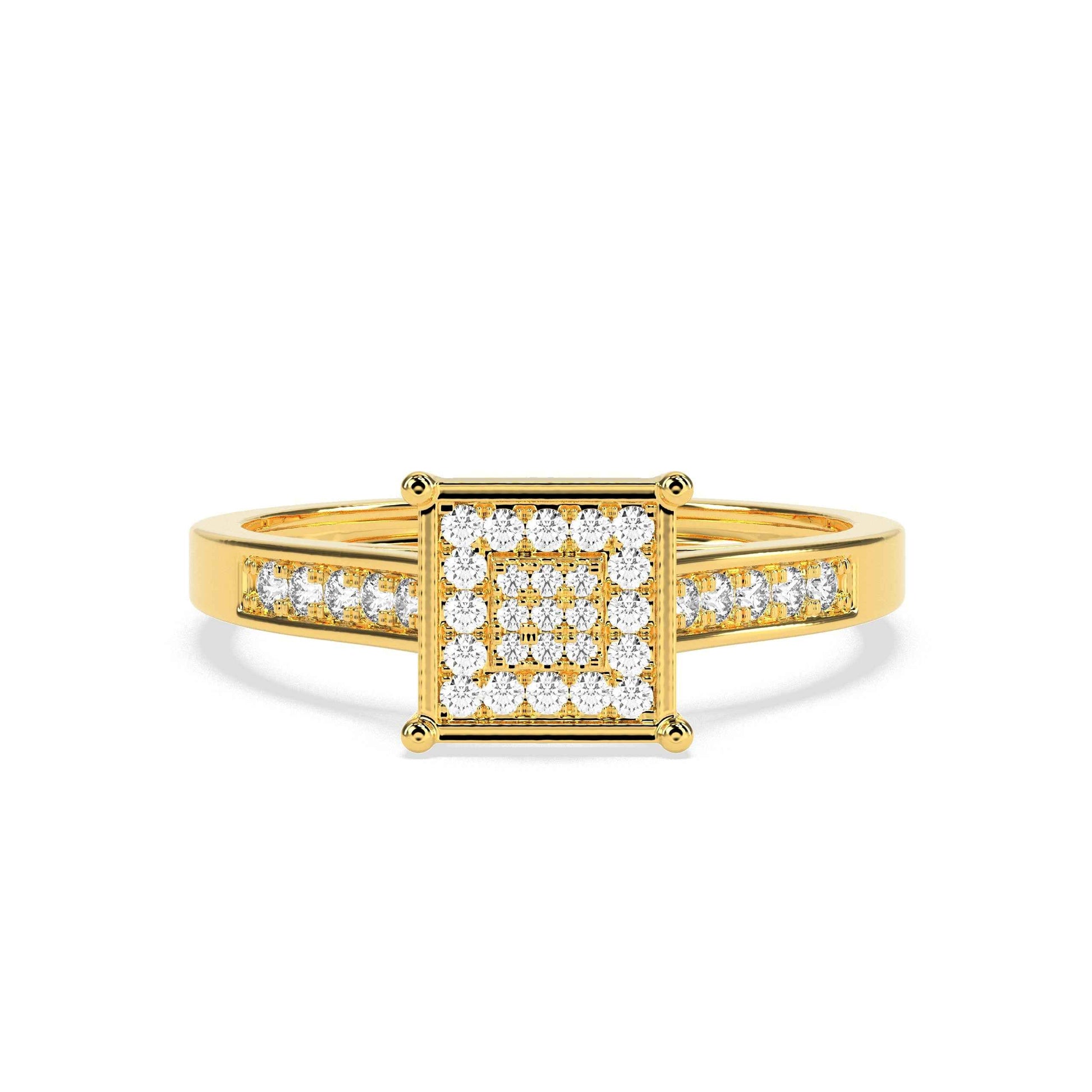 0.18 CT Cluster Round Diamond Ring - GodahariDev Jewells