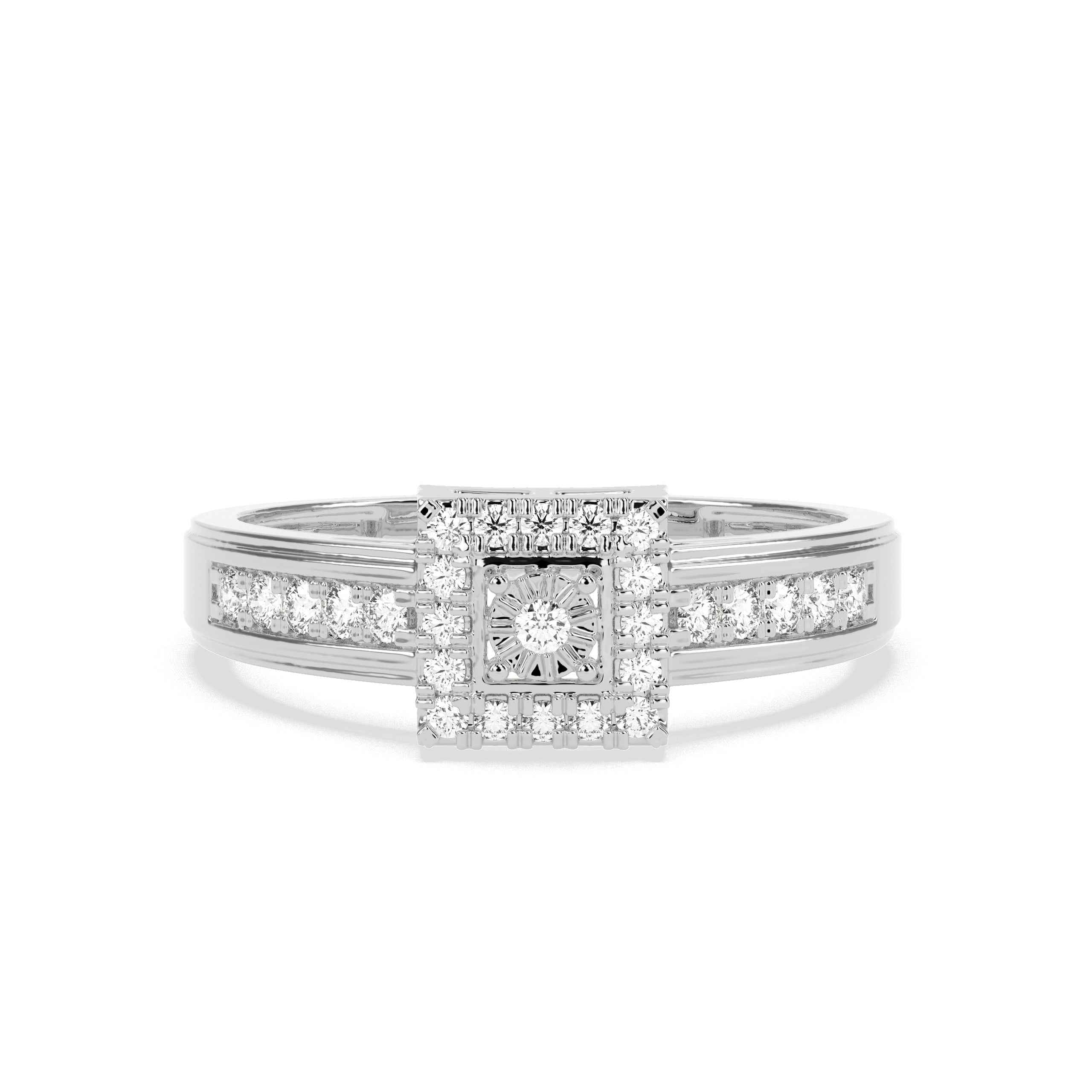 0.19 CT Cluster Round Diamond Ring - GodahariDev Jewells