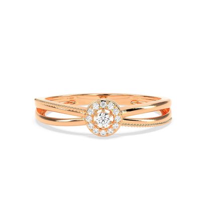 0.07 CT Solitaire Round Diamond Ring - GodahariDev Jewells