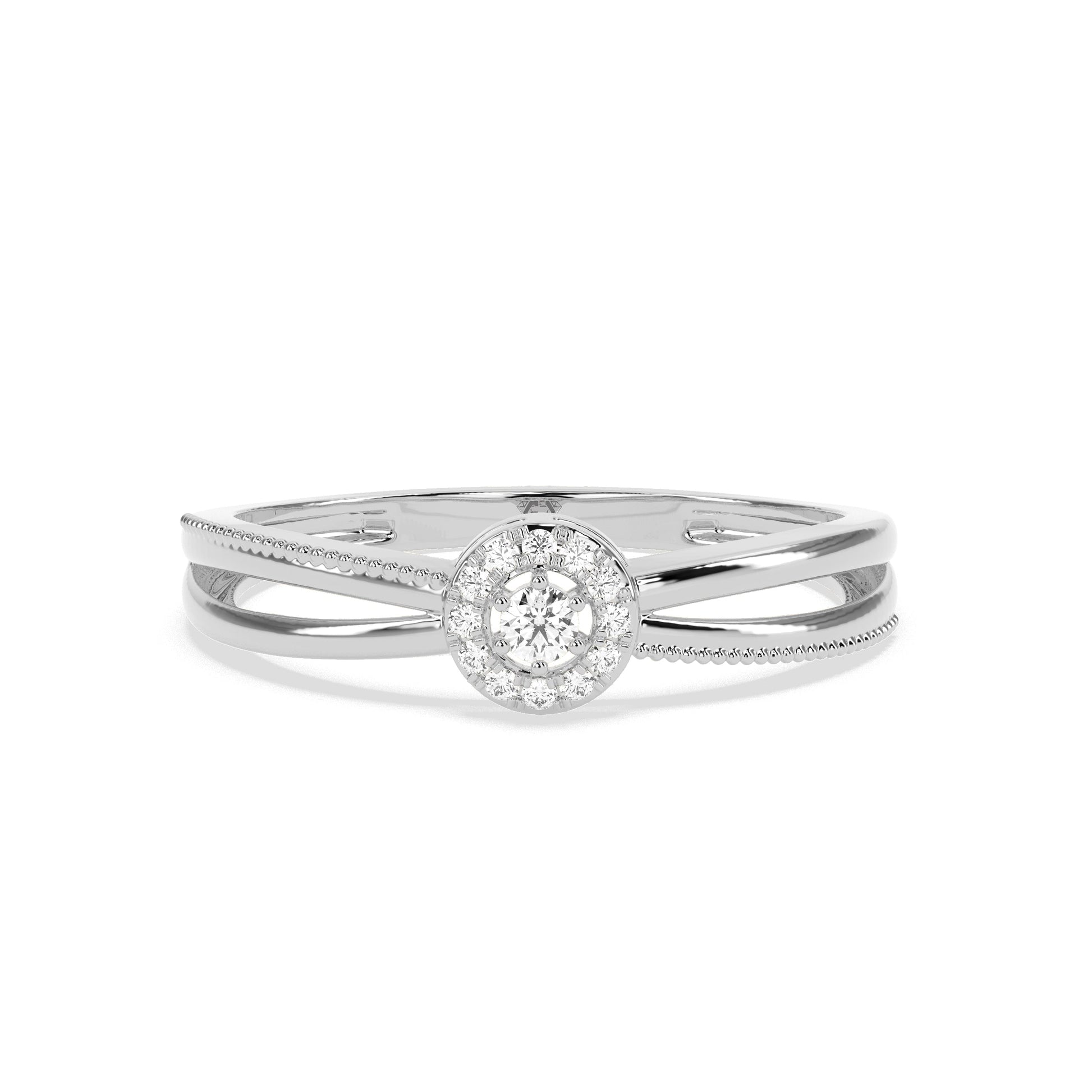 0.07 CT Solitaire Round Diamond Ring - Godahari Dev Jewells