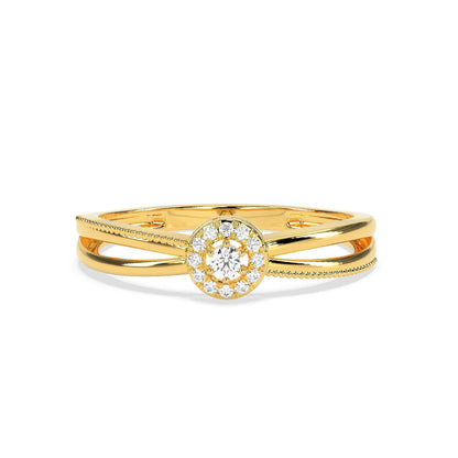 0.07 CT Solitaire Round Diamond Ring - GodahariDev Jewells