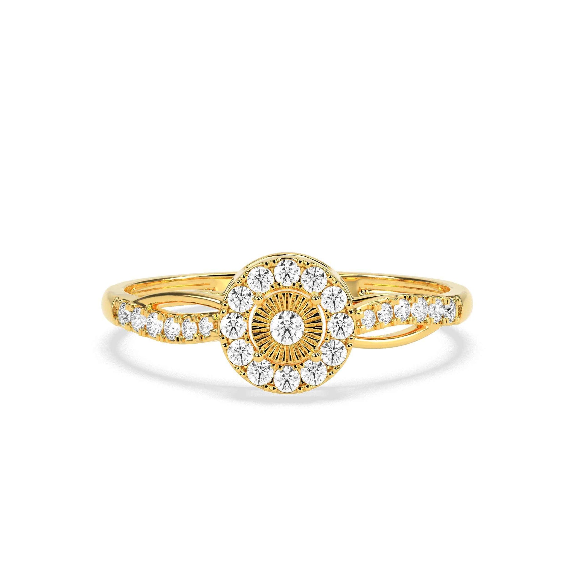 0.22 CT Solitaire Round Diamond Ring - GodahariDev Jewells
