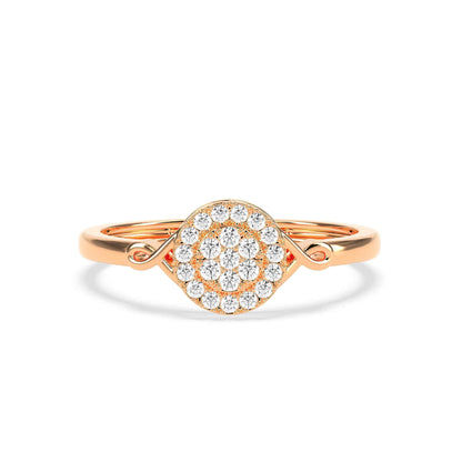0.17 CT Cluster Round Diamond Ring - GodahariDev Jewells