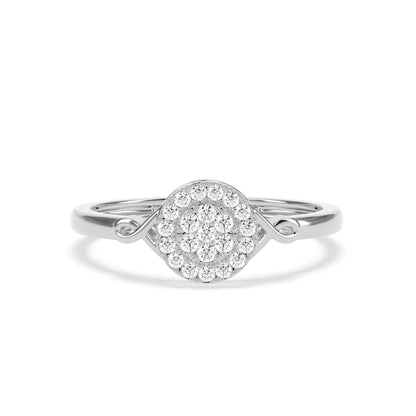 0.17 CT Cluster Round Diamond Ring - GodahariDev Jewells