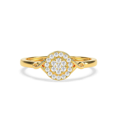 0.17 CT Cluster Round Diamond Ring - GodahariDev Jewells