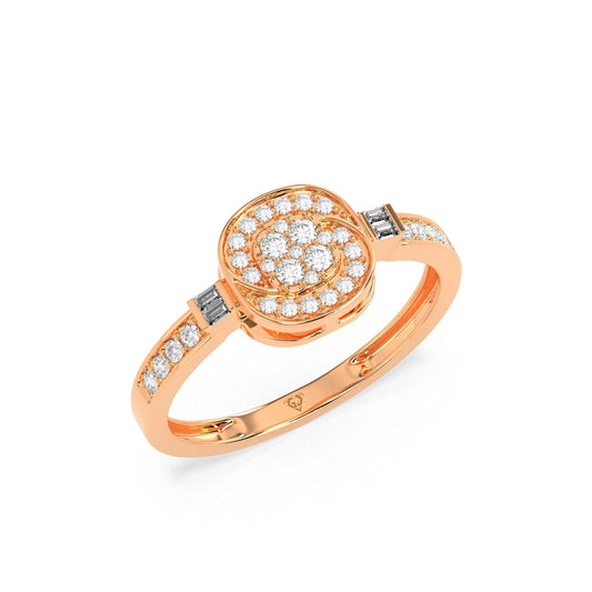 0.24 CT Cluster Round Diamond Ring - GodahariDev Jewells