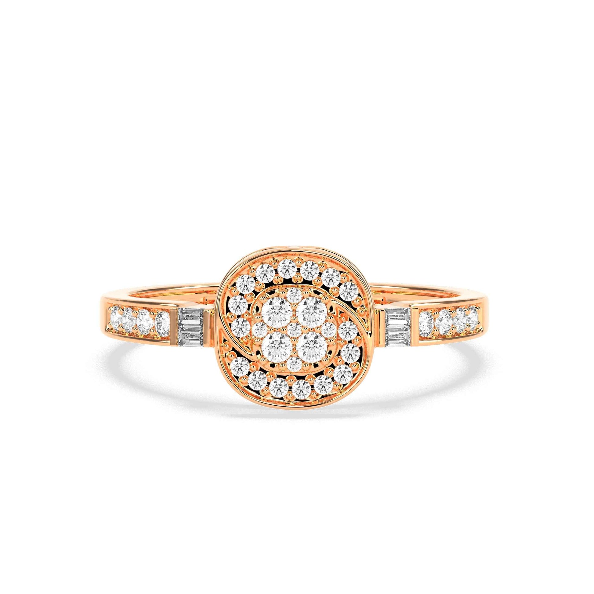 0.24 CT Cluster Round Diamond Ring - GodahariDev Jewells