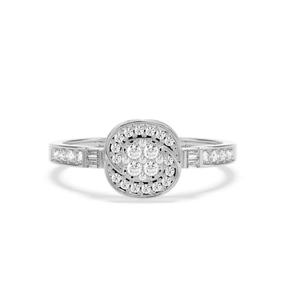 0.24 CT Cluster Round Diamond Ring - GodahariDev Jewells