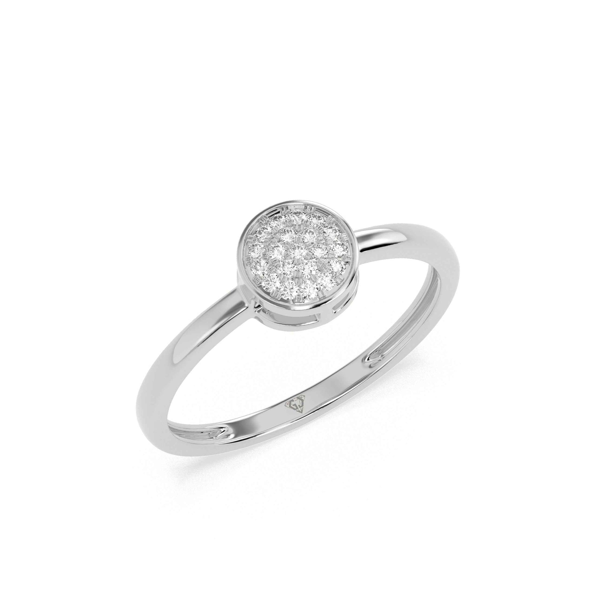 0.07 CT Cluster Round Diamond Ring - GodahariDev Jewells