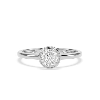 0.07 CT Cluster Round Diamond Ring - Godahari Dev Jewells