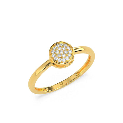 0.07 CT Cluster Round Diamond Ring - GodahariDev Jewells