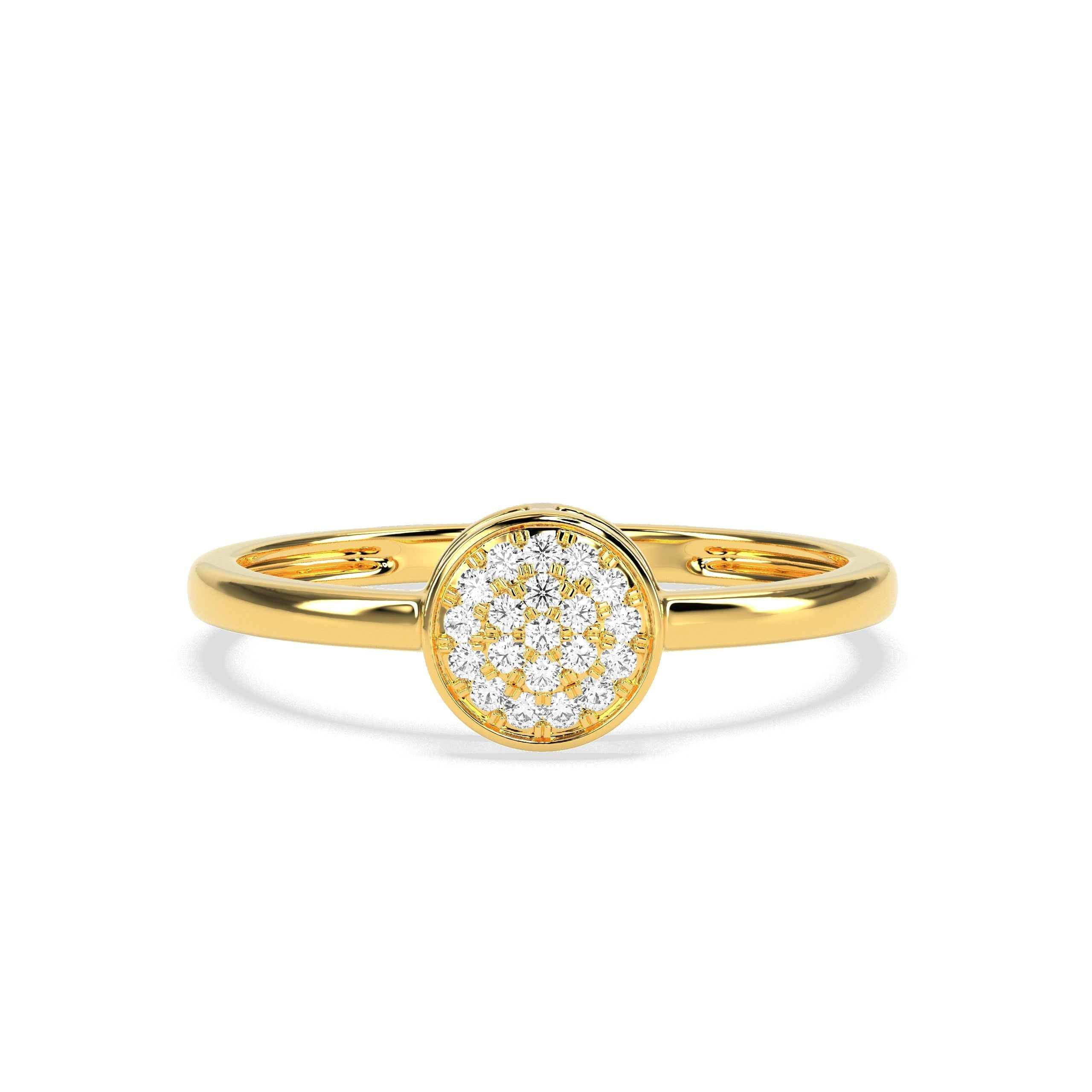 0.07 CT Cluster Round Diamond Ring - GodahariDev Jewells