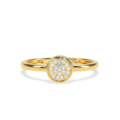 0.07 CT Cluster Round Diamond Ring - GodahariDev Jewells
