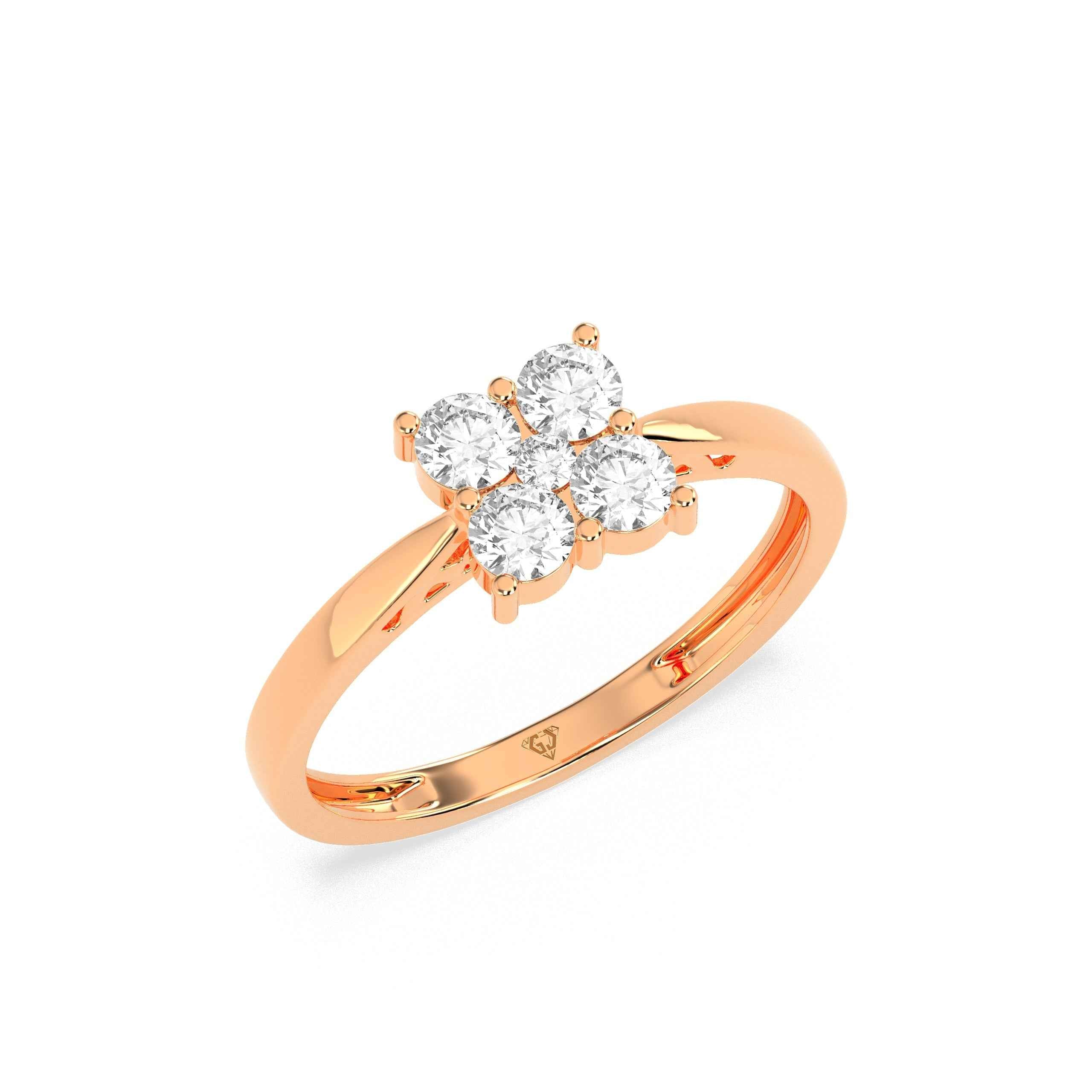 0.52-ct-cluster-diamond-ring - GodahariDev Jewells