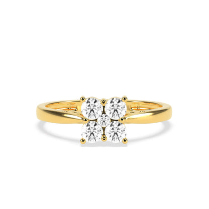 0.52-ct-cluster-diamond-ring - Godahari Dev Jewells