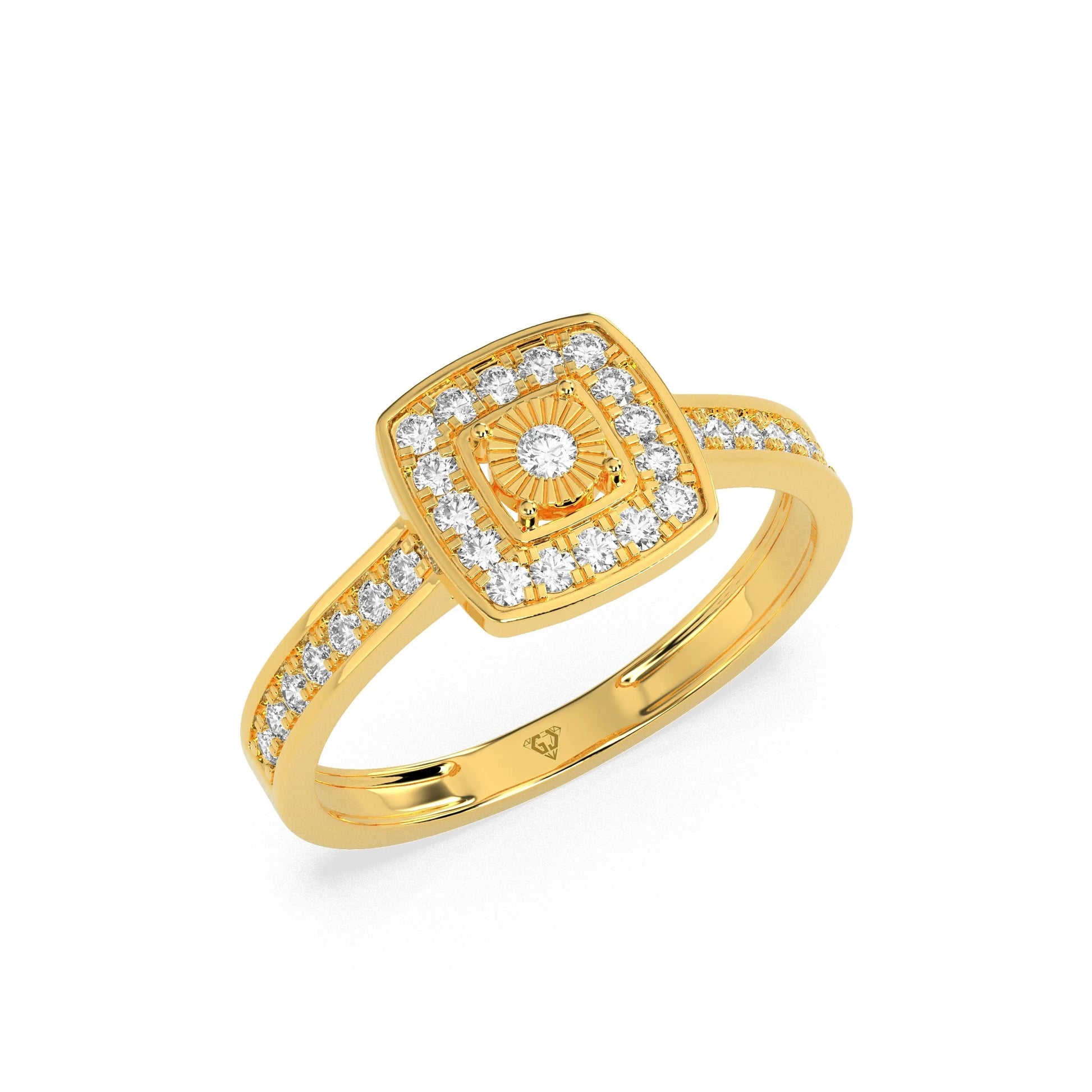 0.49-ct-cluster-diamond-ring - Godahari Dev Jewells