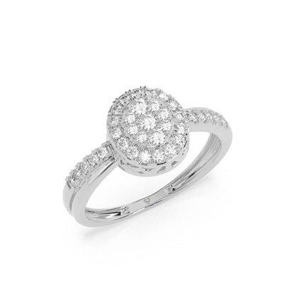 0.33 CT Cluster Round Diamond Ring - GodahariDev Jewells