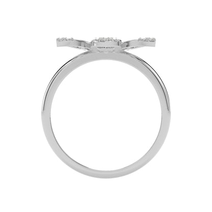 0.11 CT Flower Round Diamond Ring - Godahari Dev Jewells