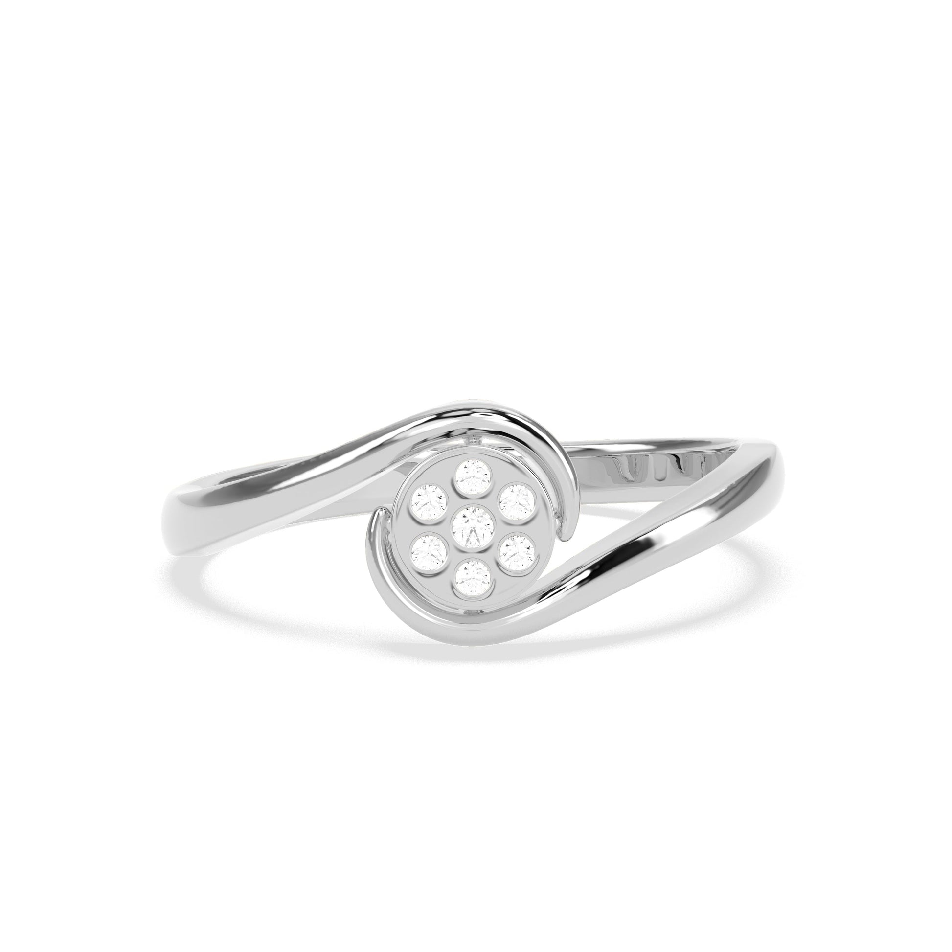 0.03 CT Flower Round Diamond Ring - Godahari Dev Jewells