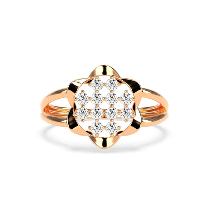 0.31 CT Cluster Round Diamond Ring - GodahariDev Jewells