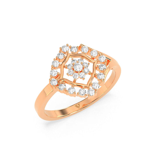 0.35 CT Cluster Round Diamond Ring - GodahariDev Jewells