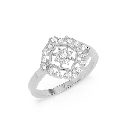 0.35 CT Cluster Round Diamond Ring - GodahariDev Jewells