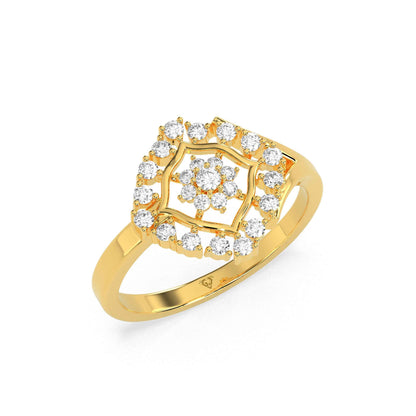 0.35 CT Cluster Round Diamond Ring - GodahariDev Jewells