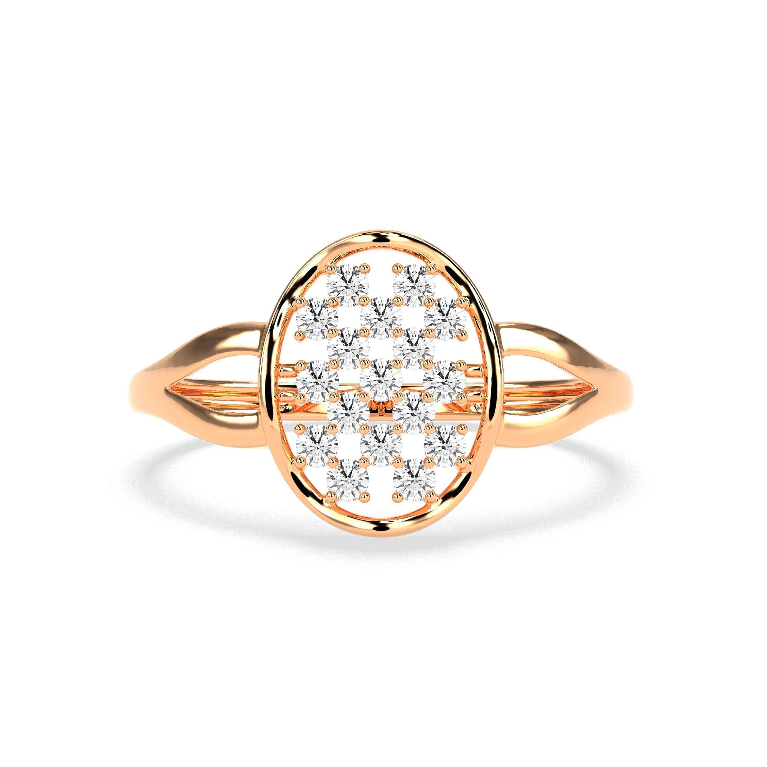 0.29 CT Cluster Round Diamond Ring - GodahariDev Jewells