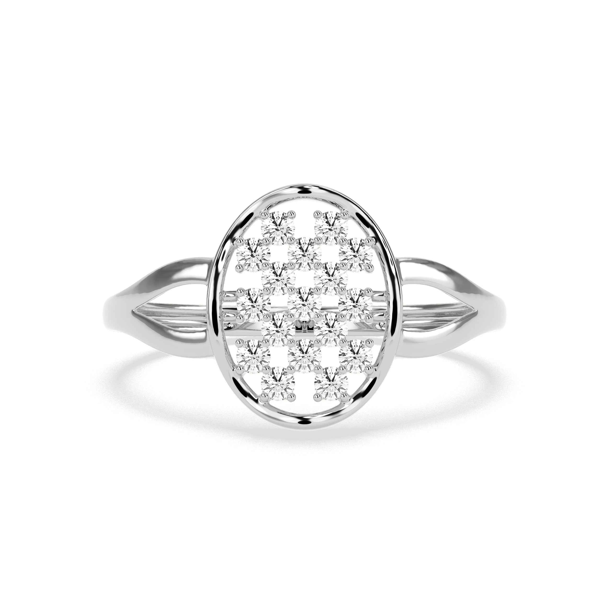 0.29 CT Cluster Round Diamond Ring - GodahariDev Jewells