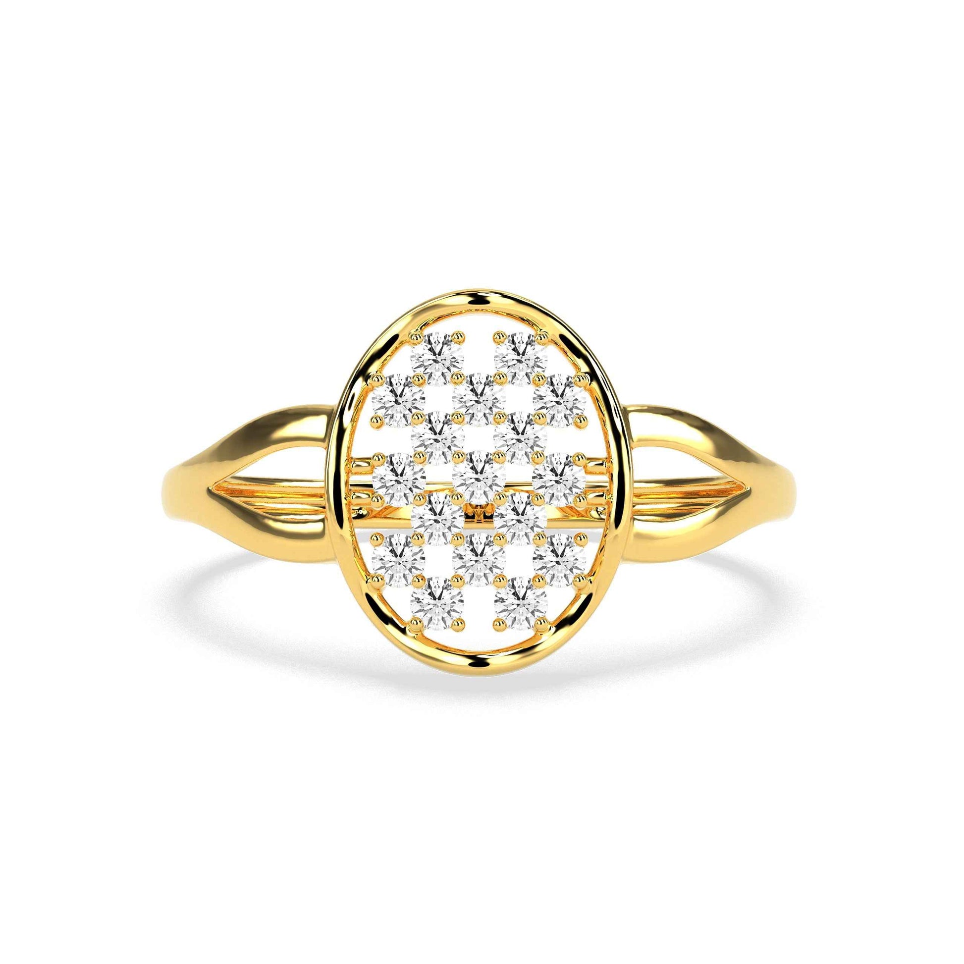 0.29 CT Cluster Round Diamond Ring - GodahariDev Jewells