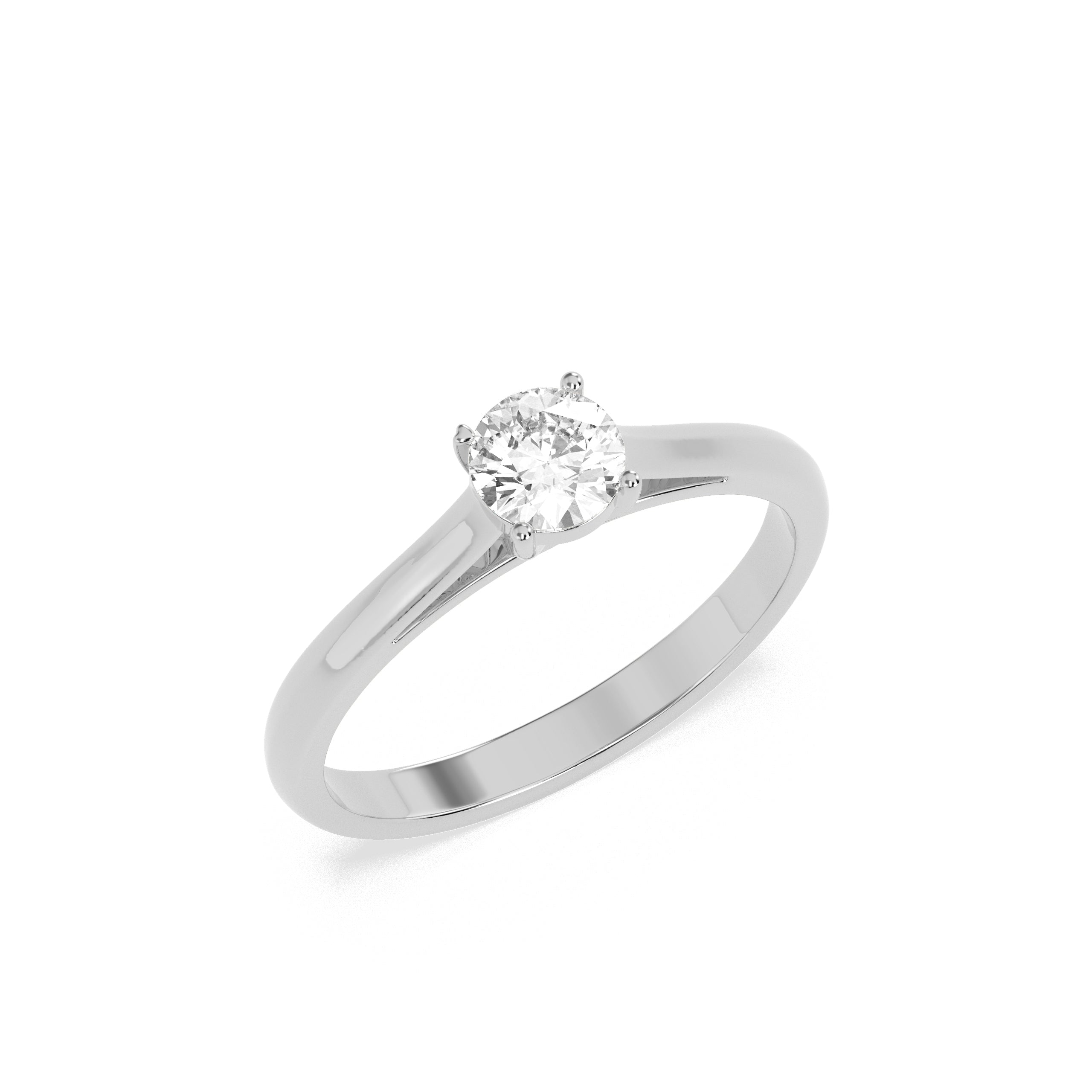 Classic Solitaire Diamond Ring in 14K & 18K Gold | White, Yellow & Rose Gold Engagement Ring