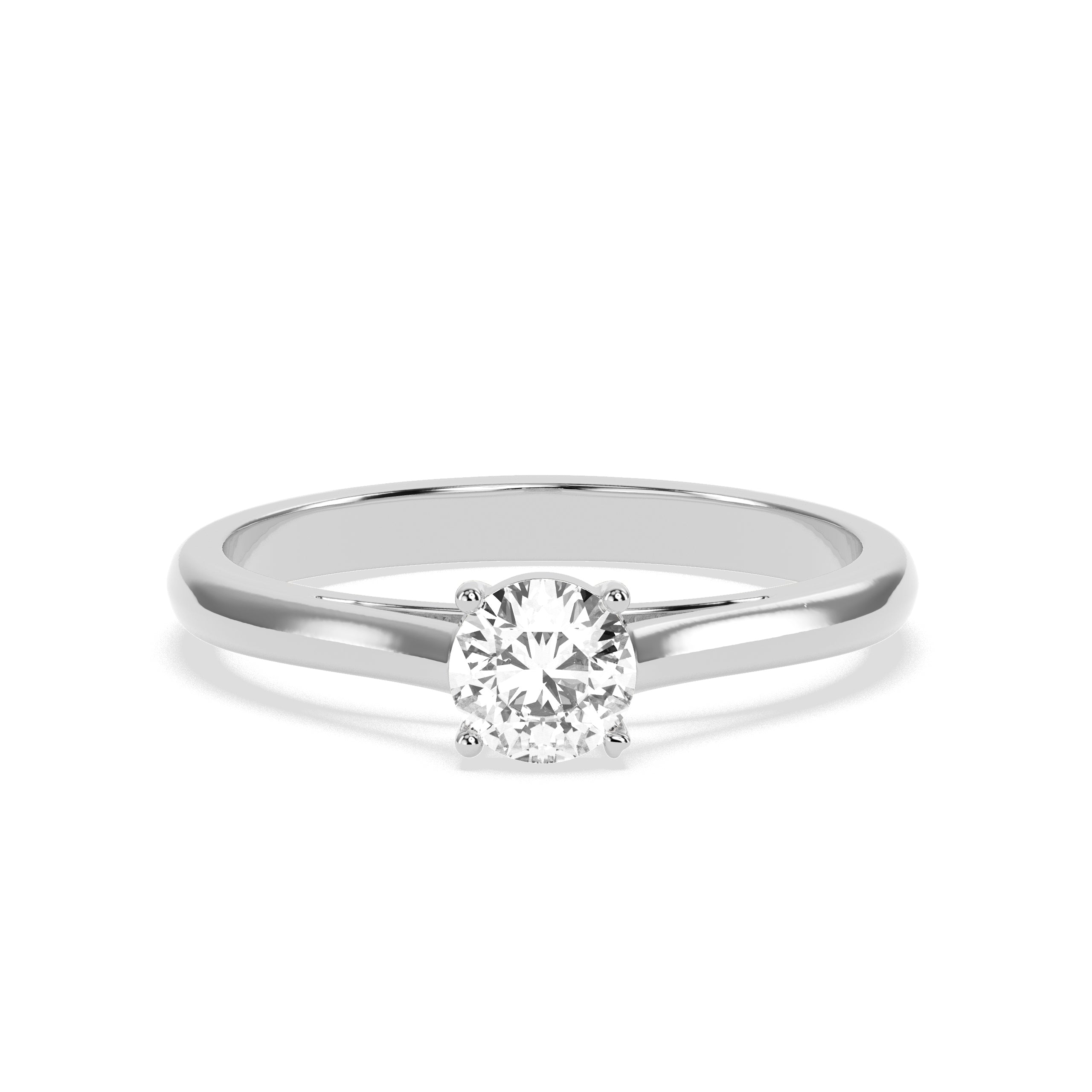 Classic Solitaire Diamond Ring in 14K & 18K Gold | White, Yellow & Rose Gold Engagement Ring