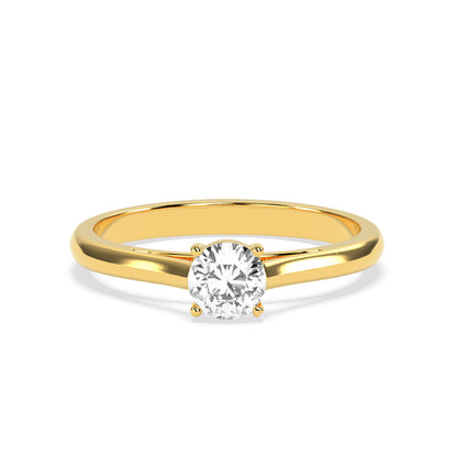 Classic Solitaire Diamond Ring in 14K & 18K Gold | White, Yellow & Rose Gold Engagement Ring