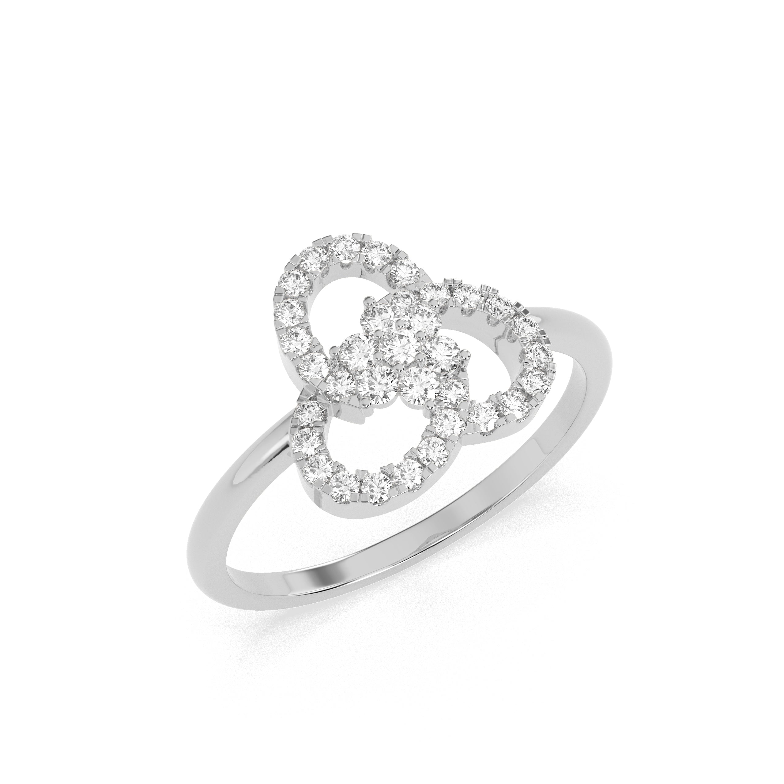 Floral Diamond Cluster Ring in 14K & 18K Gold | White, Yellow & Rose Gold Flower Diamond Ring