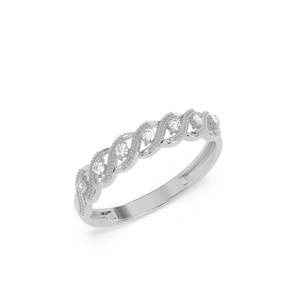 Vintage Diamond Band Ring in 14K & 18K Gold | White, Yellow & Rose Gold Designer Diamond Ring