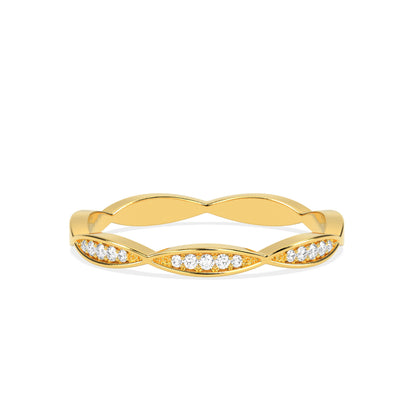 Diamond Cluster Band Ring in 14K & 18K Gold | White, Yellow & Rose Gold Elegant Diamond Ring